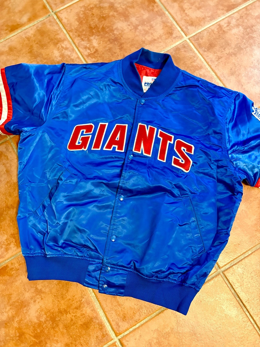 Vintage Starter Pro Line Satin New York Giants NFL Satin Jacket Men’s Large USA